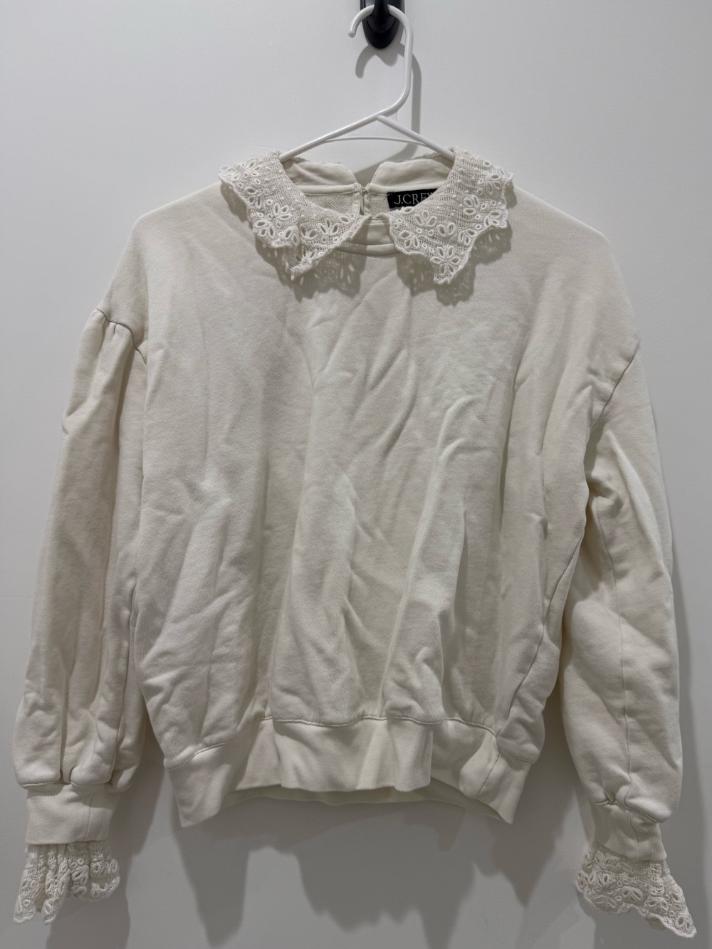 J. Crew lace detail sweatshirt